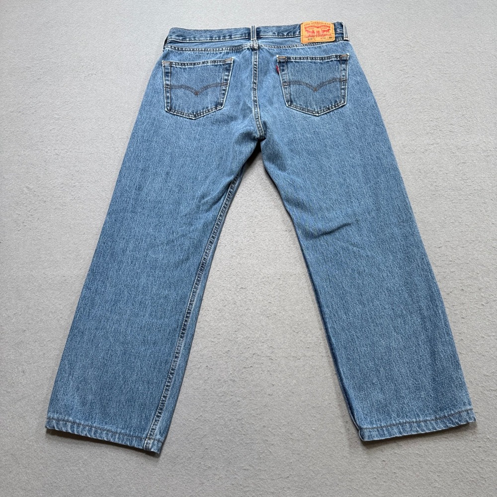 Levi's 505 Jeans Mens 34x26 Blue Denim Straight Leg High Rise Medium Wash Cotton - Picture 2 of 7
